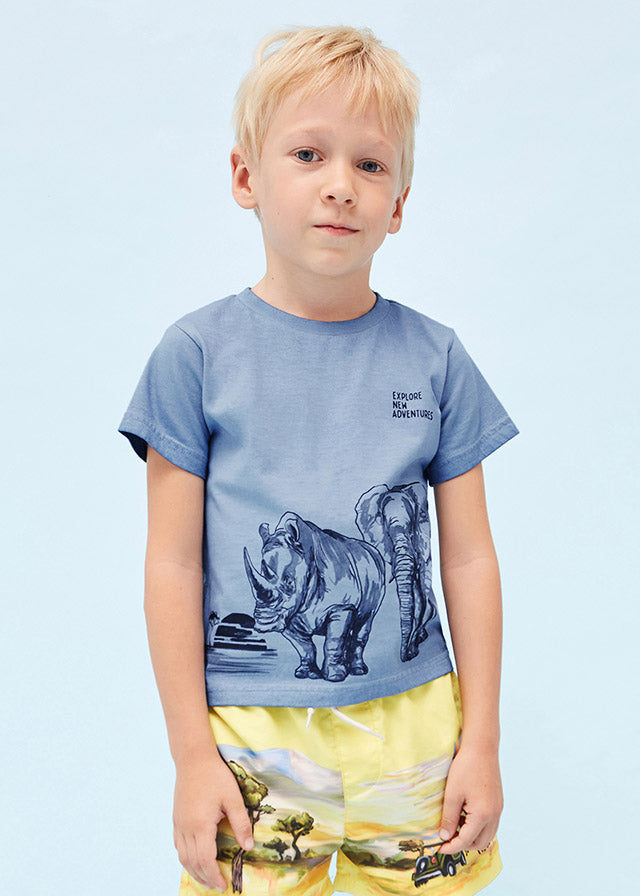 Mayoral 3011-46 Blue Graphic T Shirt (HE)