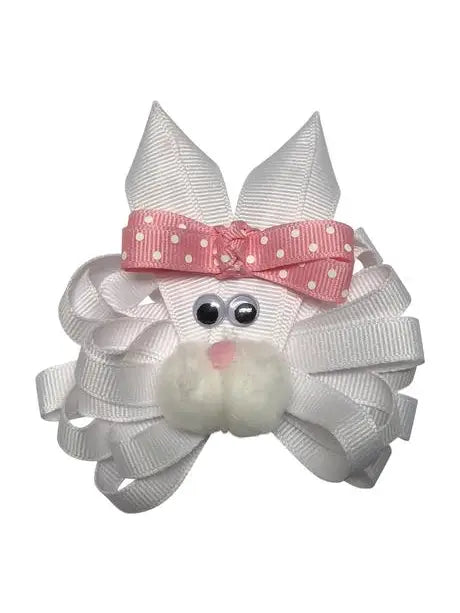 Bows for Belles Bunny with Pink/White Polka Dot Bow (HE)