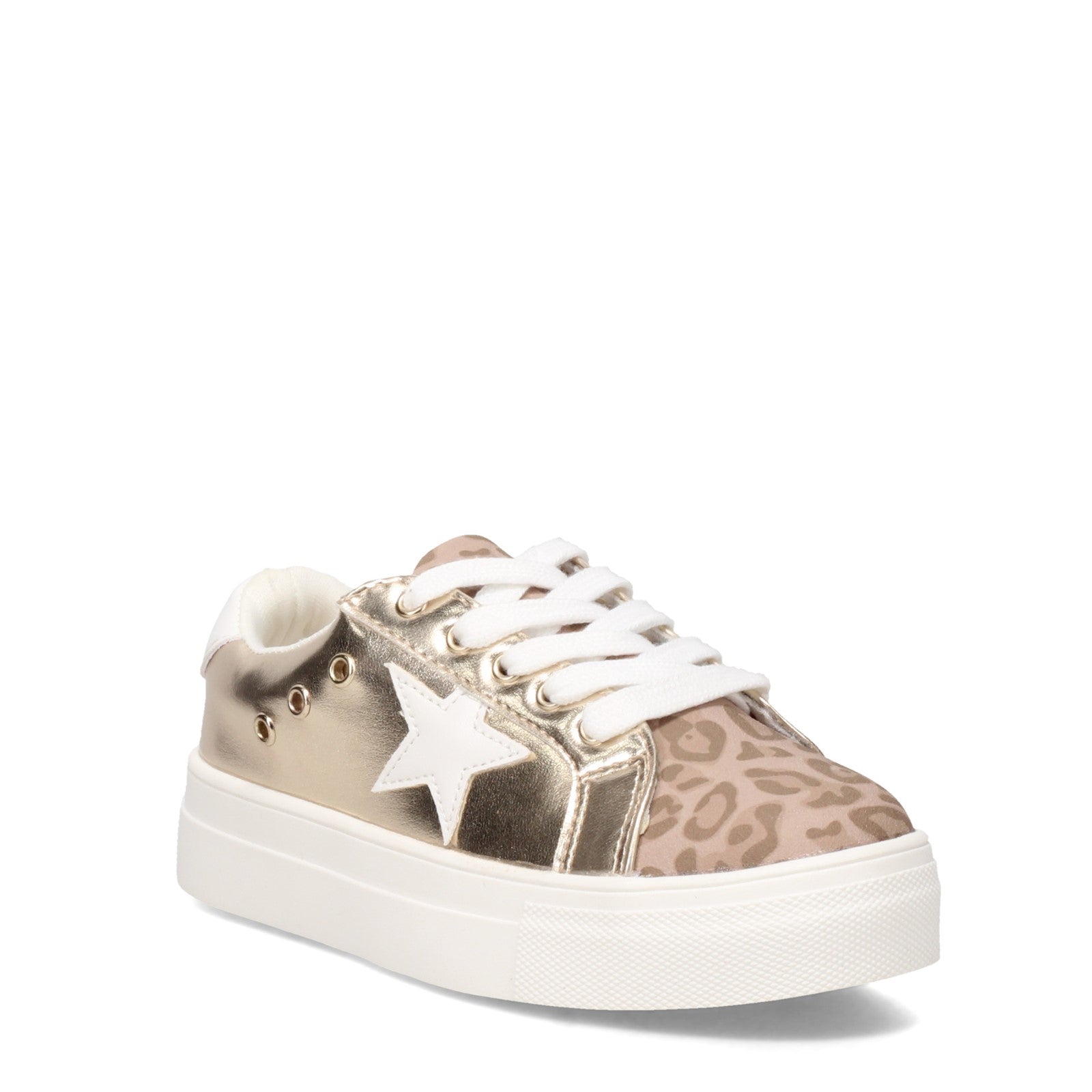 Mia Jonny Gold Leopard Print Sneaker