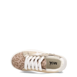Mia Jonny Gold Leopard Print Sneaker