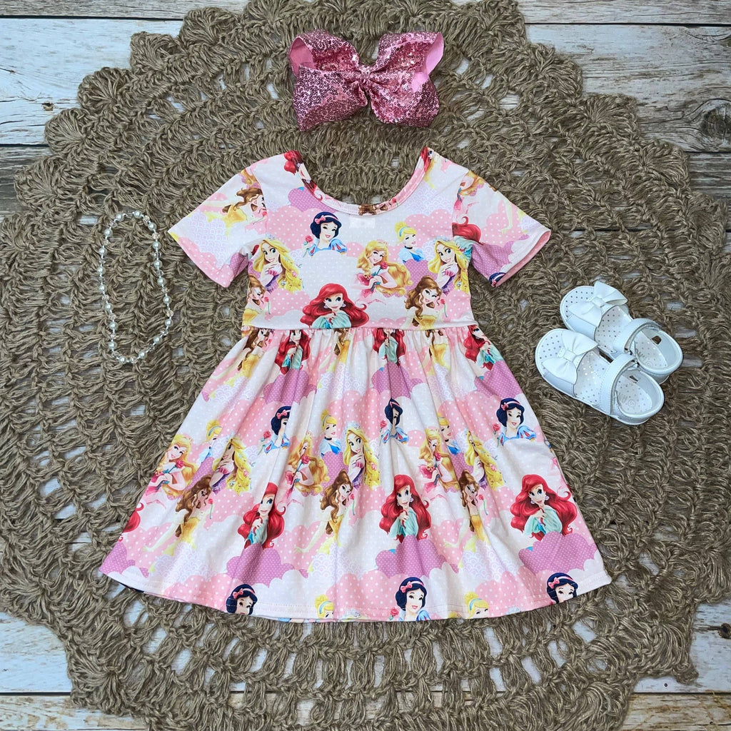 Stella Bean Princess Printed Short Sleeve Dress (HE)
