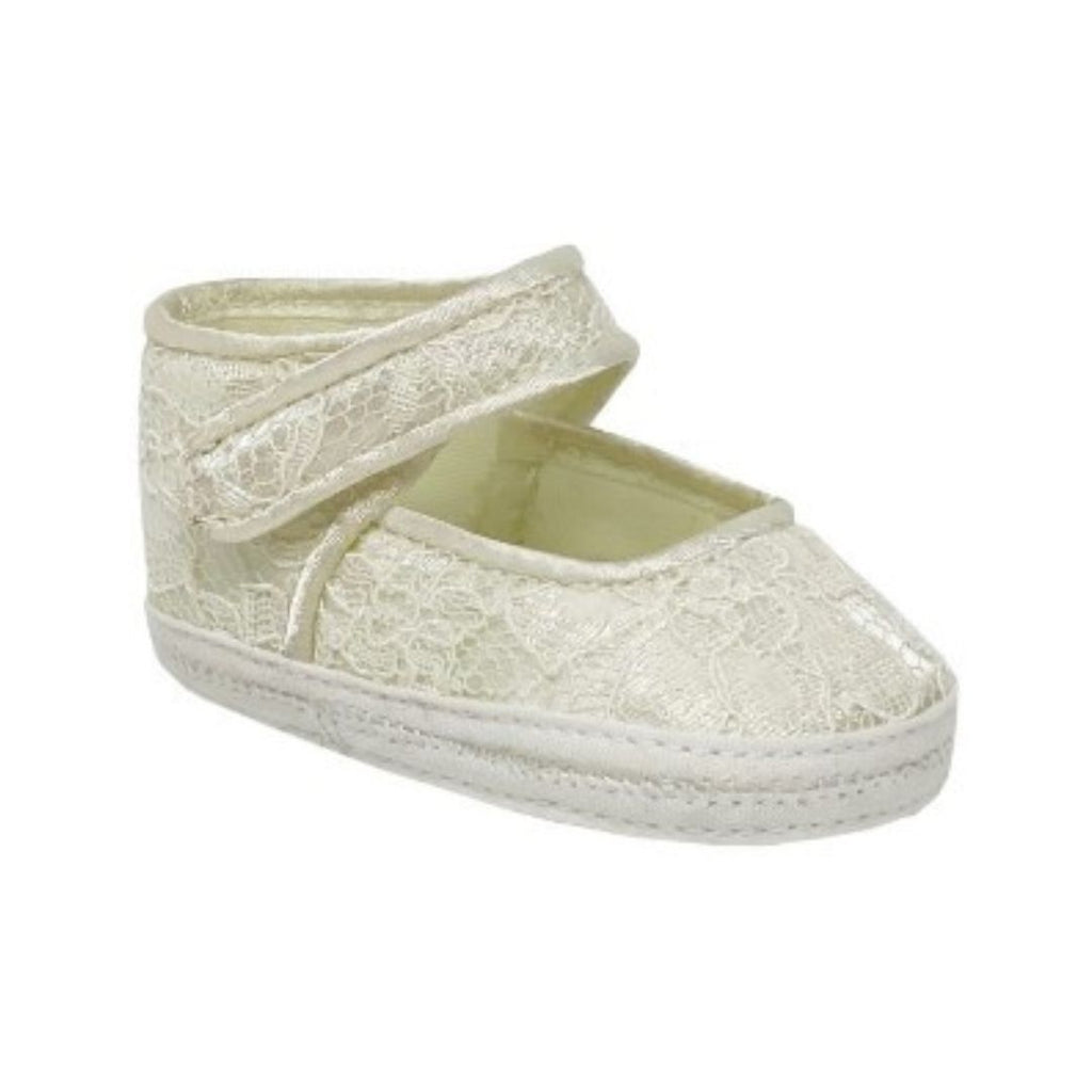 Baby Deer by Trimfoot Co. 2293 Ivory Lace Strap Shoe