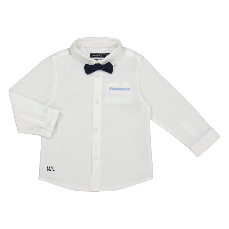 Mayoral 1115-40 Long Sleeve Dress Shirt with Bowtie (HE)
