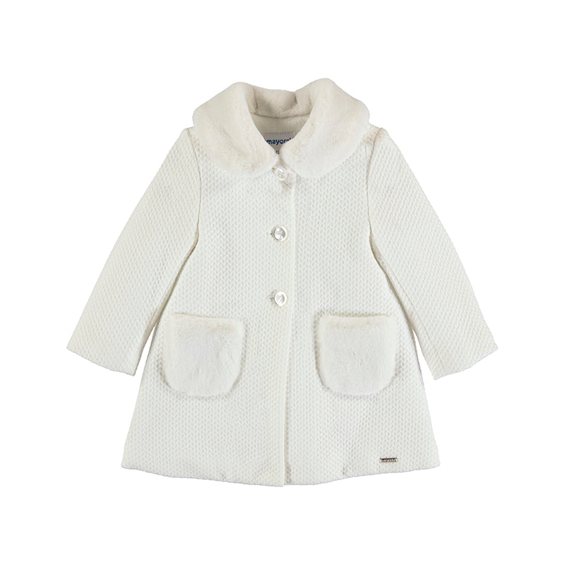 Mayoral 2432-027 Natural Structured Knit Coat (STHE)