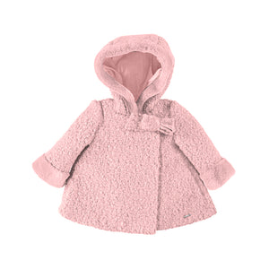 Mayoral 2435 Shearling Coat - Rose