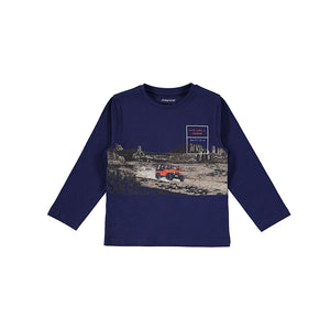 Mayoral 4079 Long Sleeve Jeep Print Shirt