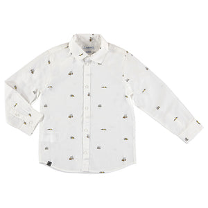 Mayoral 4186-048 Long Sleeve Dress Shirt Camper Detail (STHE)