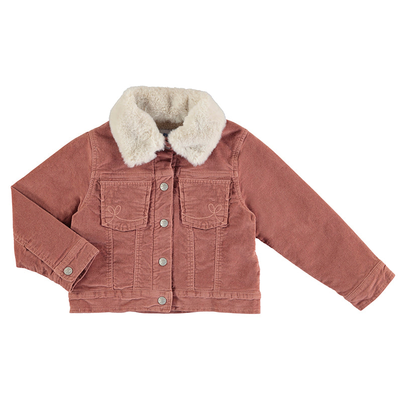 Mayoral 4480-047 Nude Faux Fur Lined Corduroy Jacket (STHE)