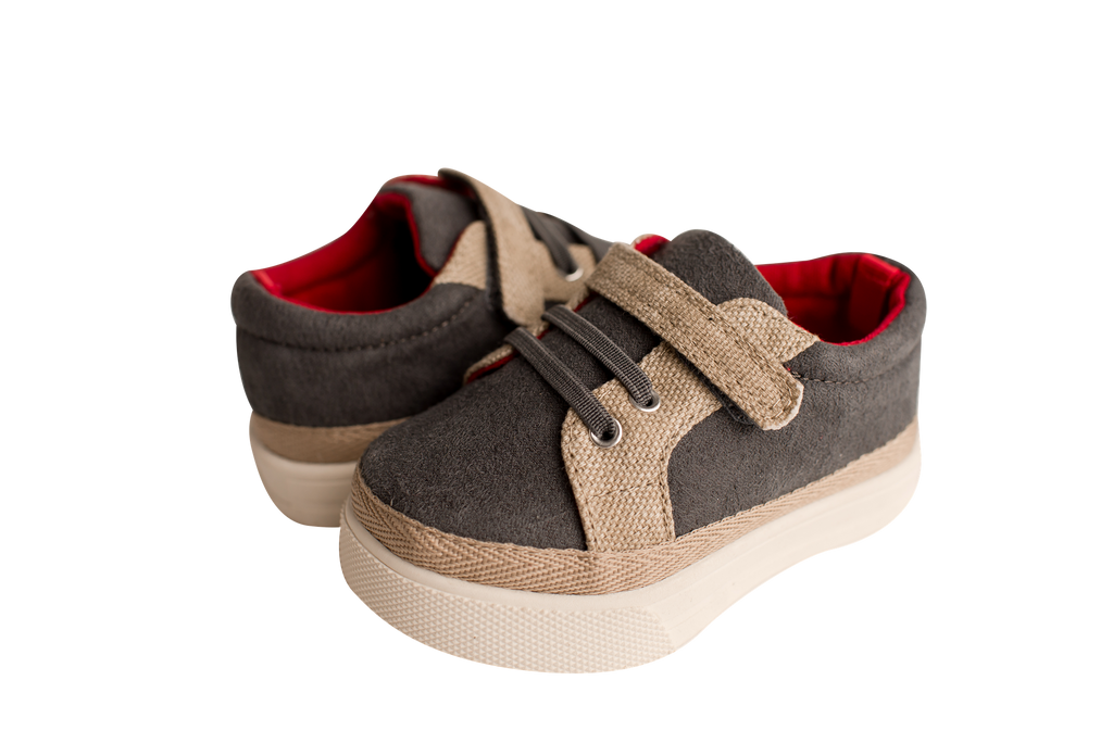 Baby Deer 6336 by Trimfoot Co. Grey Suede Cloth with Tan Trim (STHE)