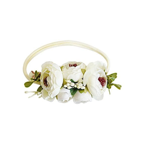 Bailey’s Blossom Floral Stretch Headband Classic Ivory