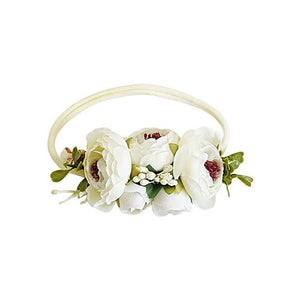 Floral Stretch Headband Classic Ivory