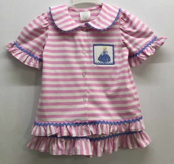 Three Sisters Smocked Knit Princesses Short Set