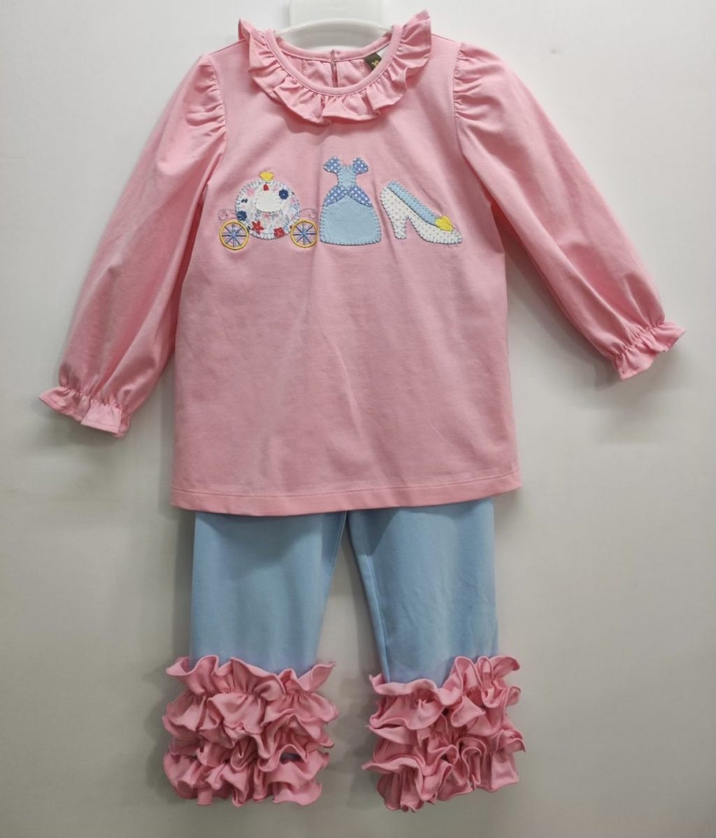 Banana Split Fairytale Applique Legging Set (HE)