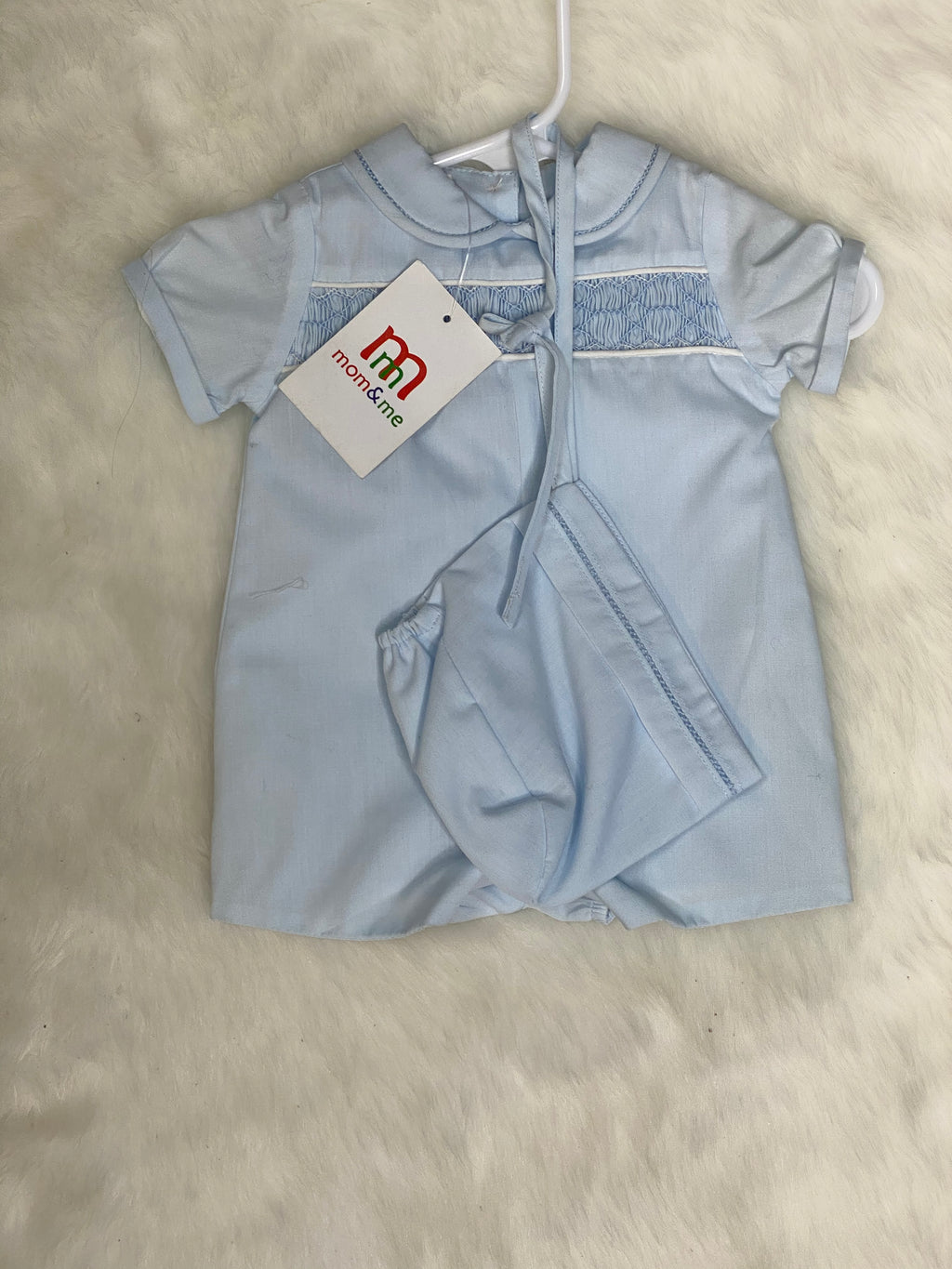 Mom & Me Smocked Romper 10002 with Bonnet (STHE)