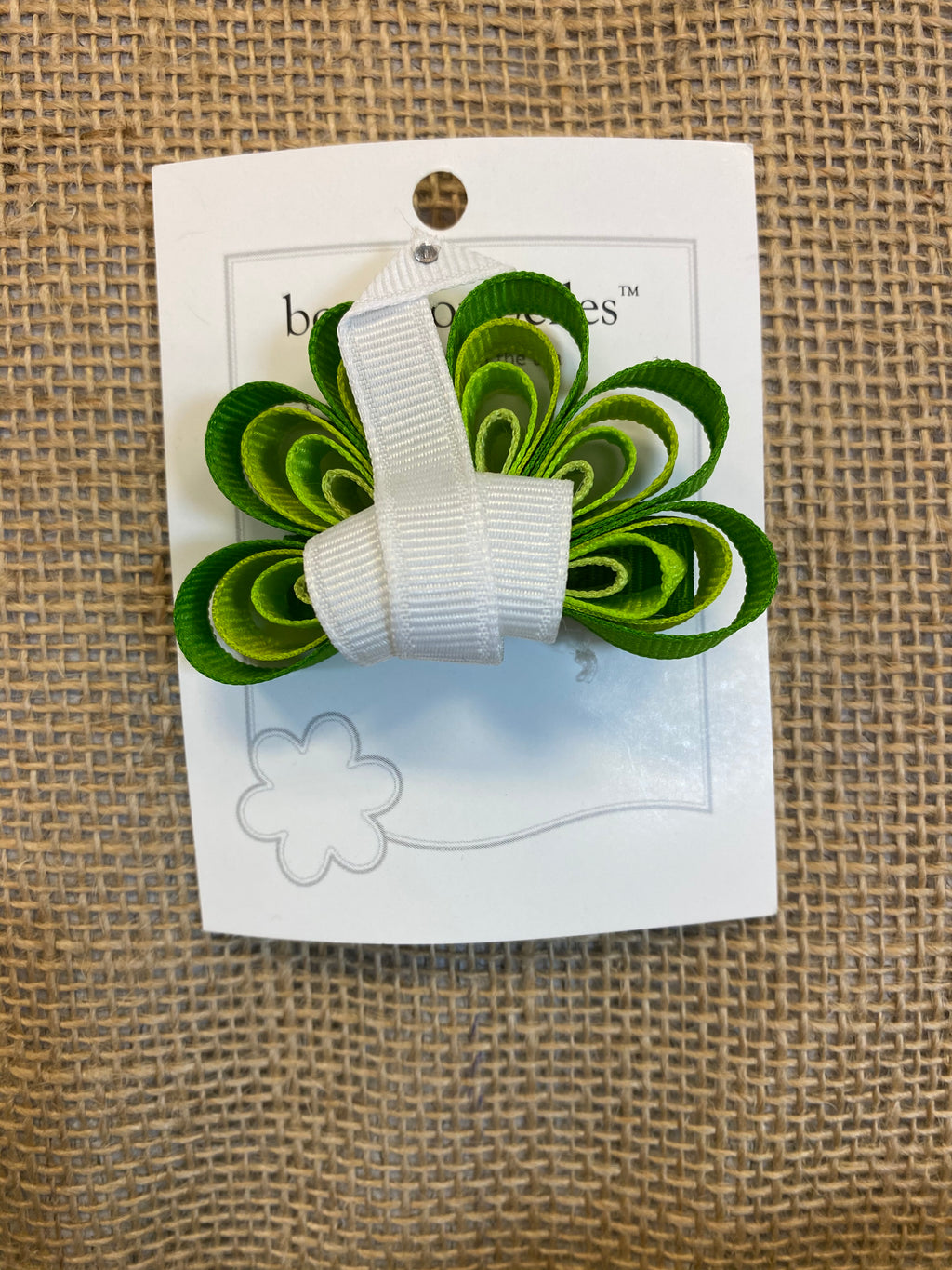 Bows for Belles Green Flower Bow