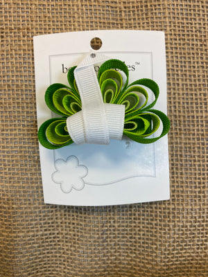 Bows for Belles Green Flower Bow