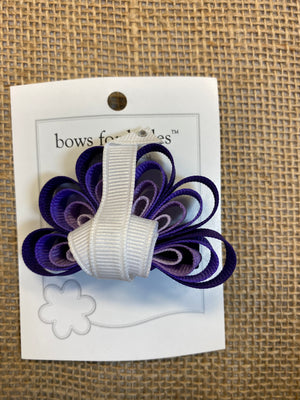 Bows for Belles Purple Flower Bow