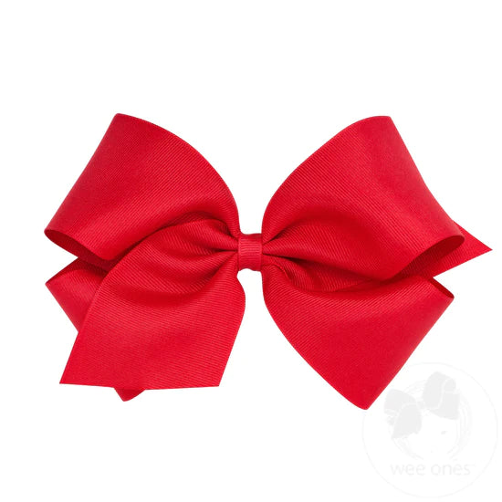 Wee Ones MKB Mini King Classic Grosgrain Girls Hair Bow (Plain Wrap)