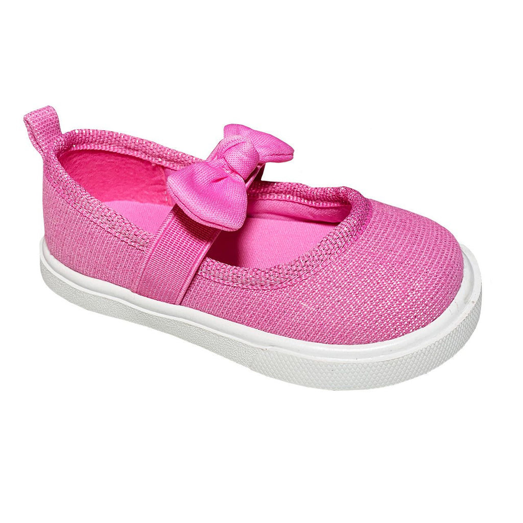 Baby Deer 6179 by Trimfoot Co. Kaydence Pink  Shimmer Fabric Slip on with Elastic Strap (STHE)