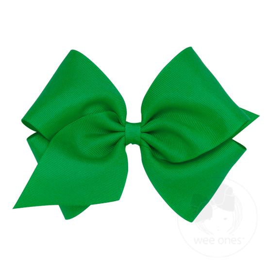 Wee Ones MKB Mini King Classic Grosgrain Girls Hair Bow (Plain Wrap)