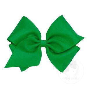 Wee Ones MKB Mini King Classic Grosgrain Girls Hair Bow (Plain Wrap)