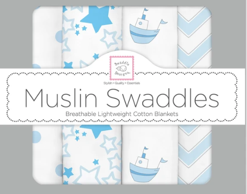 Swaddle Designs Muslin Swaddles Set (HE)