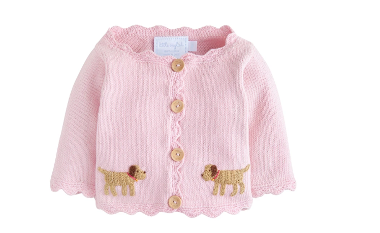 Little English Pink Knit Sweater- Dog