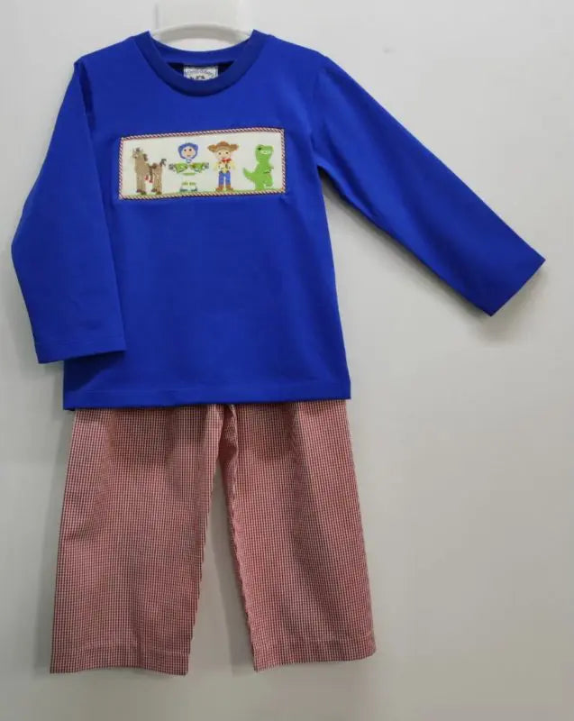 Three Sisters Toy Time Smocked Pant Set