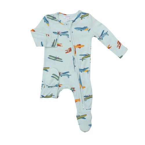Angel Dear Airplanes Bamboo 2-Way Zipper Footie (STHE)