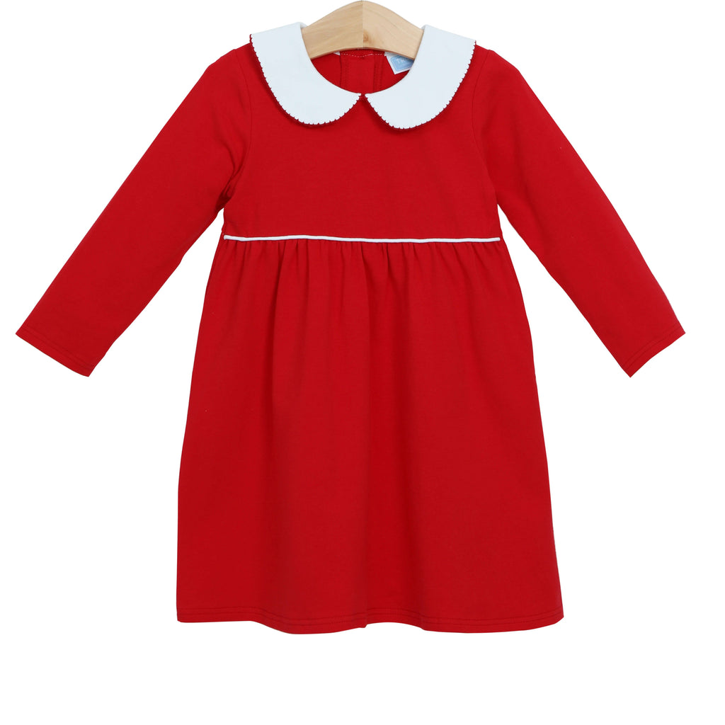 Trotter Street Kids Claire Long Sleeve Dress Red