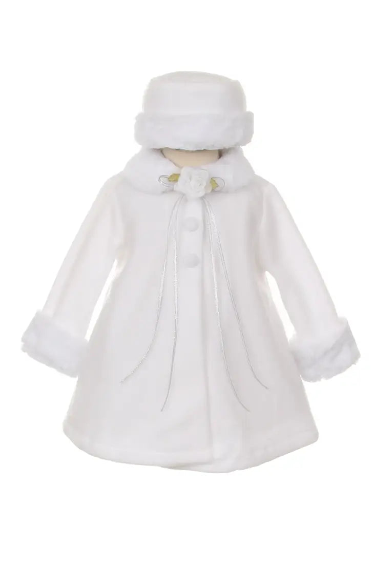 Kid's Dream White Fleece Cape Coat (STHE)