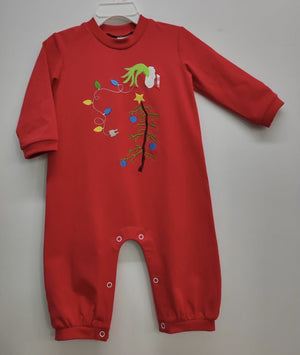 Banana Split Green and Grumpy Tree Romper (STHE)