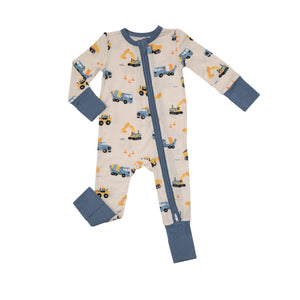 Angel Dear Construction Trucks 2-Way Zipper Romper (STHE)