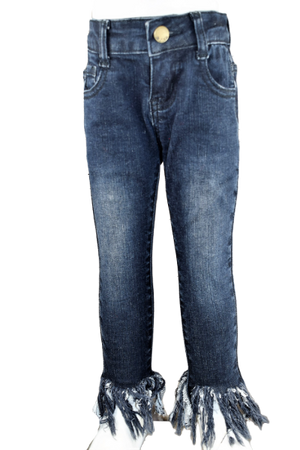 ML Kids Dark Washed Shaggy Bottom Jeans FP0013