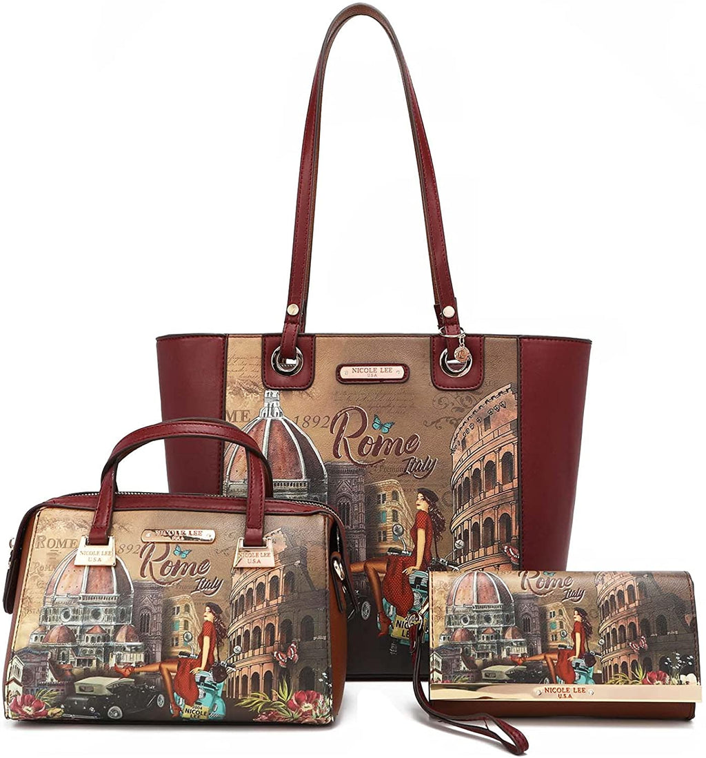 Nicole Lee Memory in Rome 3 Piece Shopper Set (STHE)