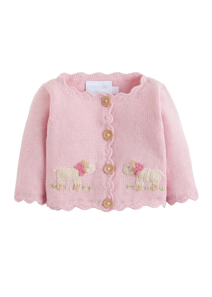 Little English Pink Knit Sheep Sweater
