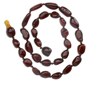 Cherished Moments Amber Teething Necklace Dark Cherry Polished (HE)