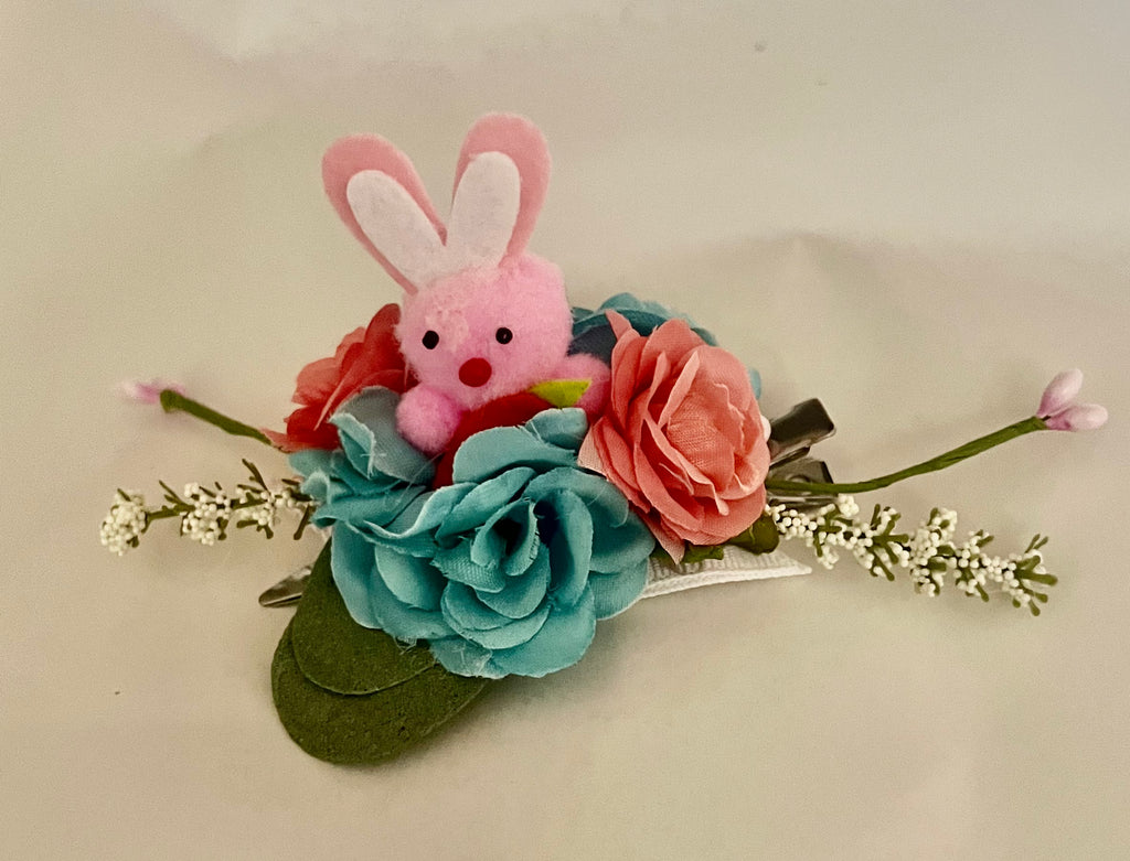 Handmade Pink Bunny Clip