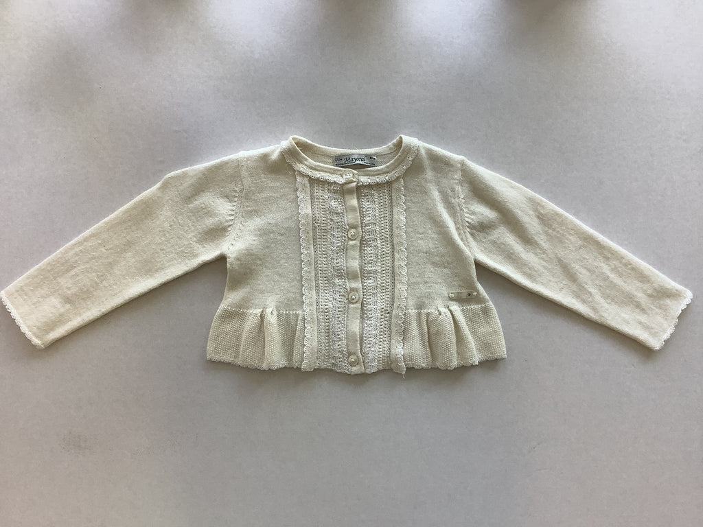 Mayoral Cream Button Down Sweater