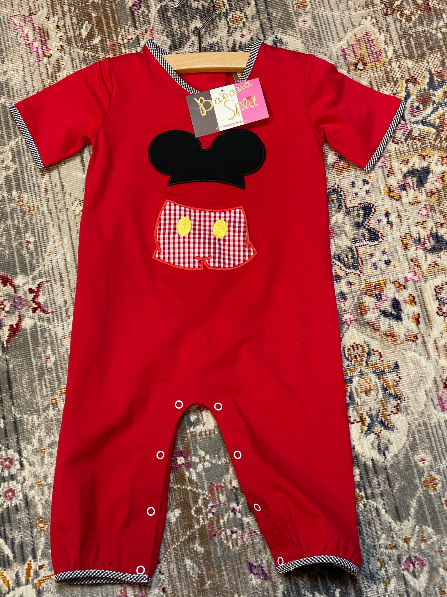 Banana Split Mickey Mouse Long all Poppeas A Unique Boutique