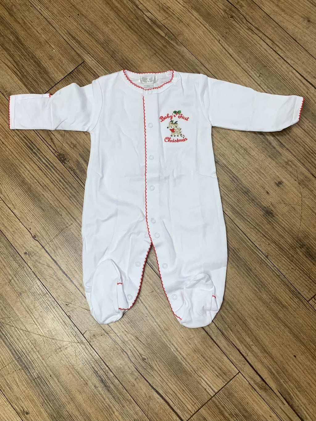 Kissy Kissy Baby's First Christmas Footie (STHE)