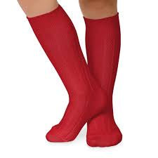 Jefferies Red Cable Socks