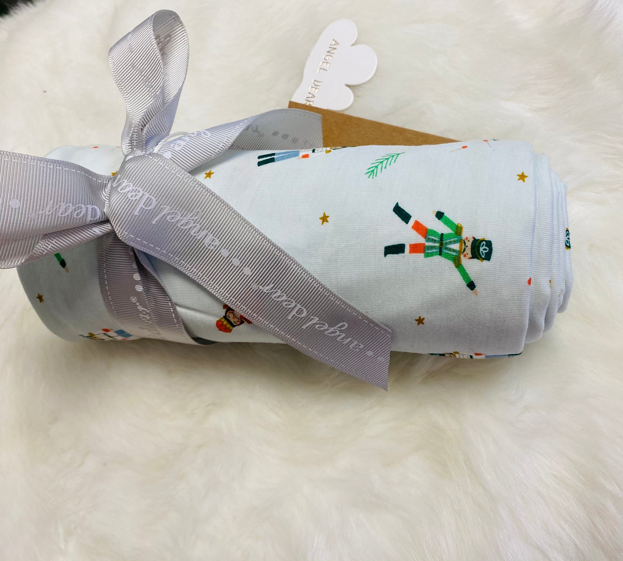 Angel Dear Nutcracker Christmas blanket