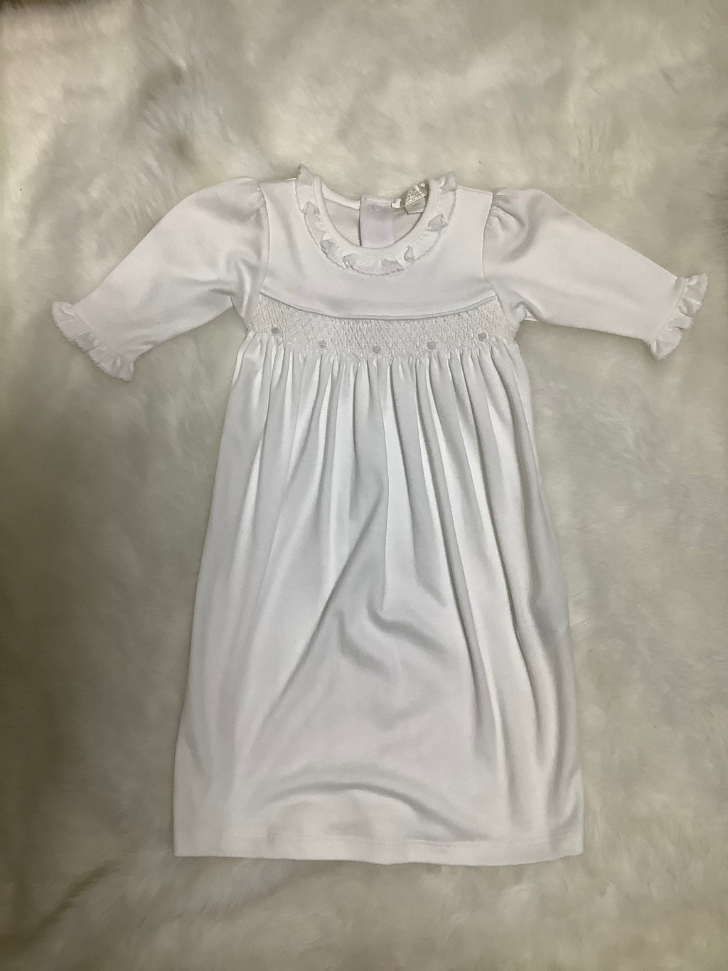 Kissy Kissy KGW02080N White Smocked Gown (STHE)