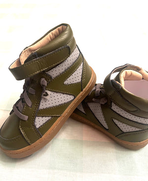 Old Soles Green and Tan High Top Sneaker