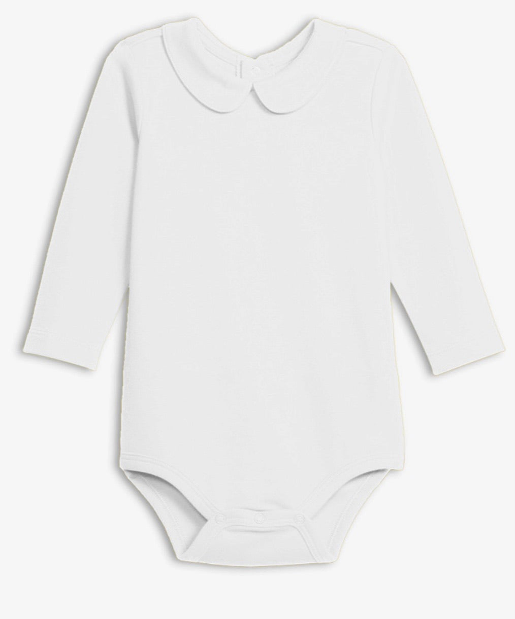 Beehave White Collared Onesie