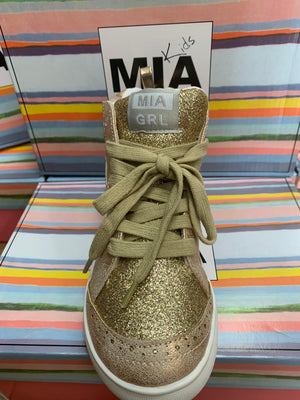 MIA Rose Gold Girl High Top Sneakers
