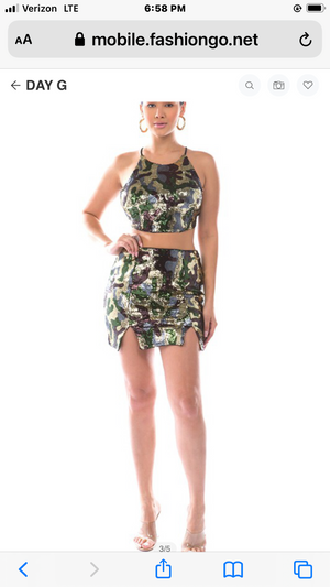 Camo Sequin Set