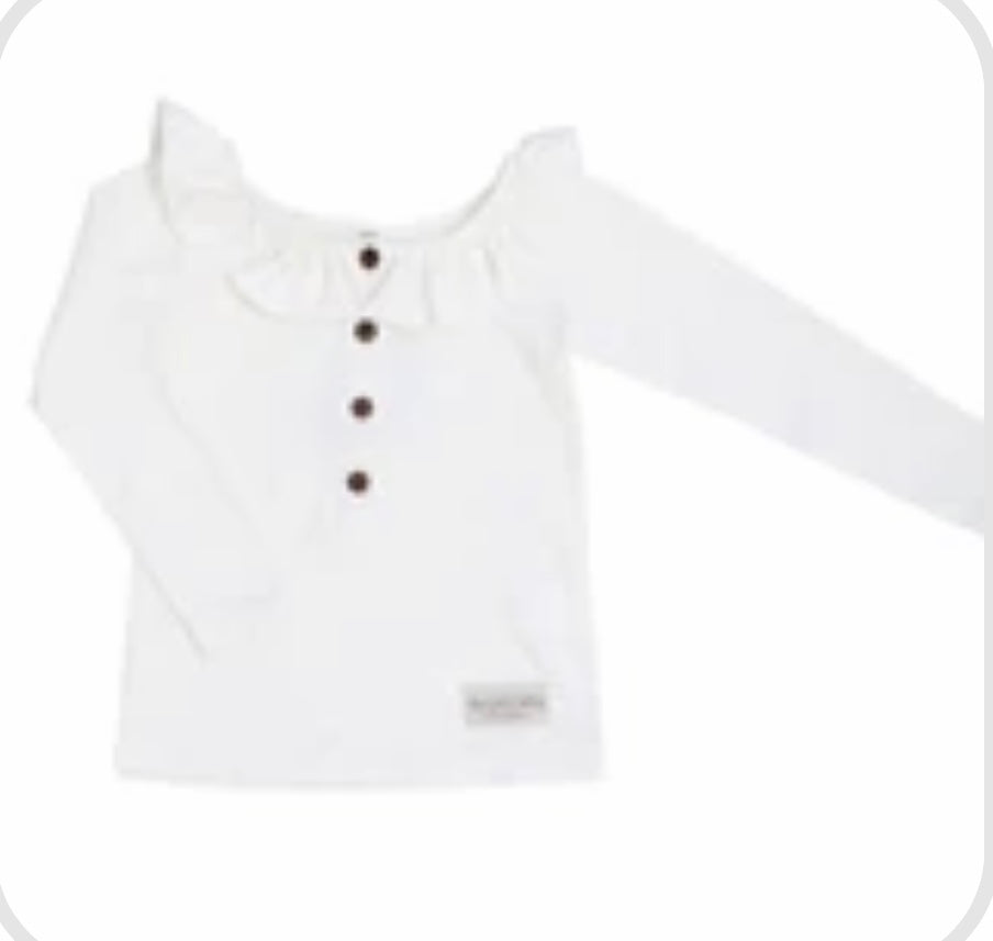 Be Girl French Vanilla White Collared Top (STHE)