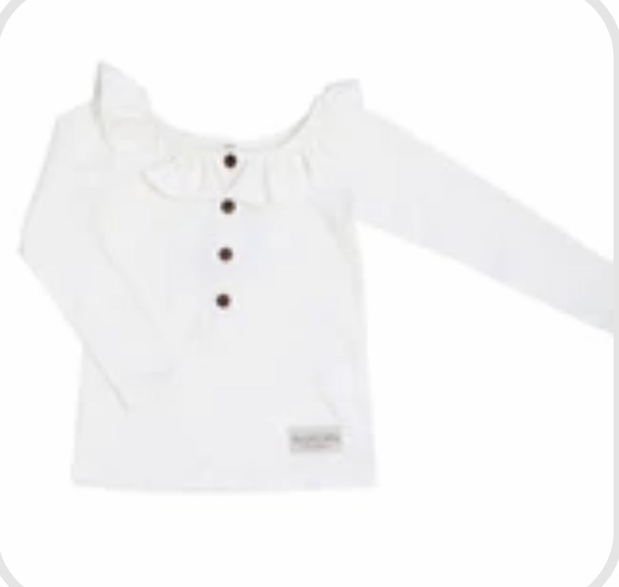 Be Girl French Vanilla White Collared Top